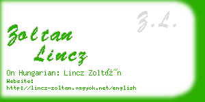 zoltan lincz business card